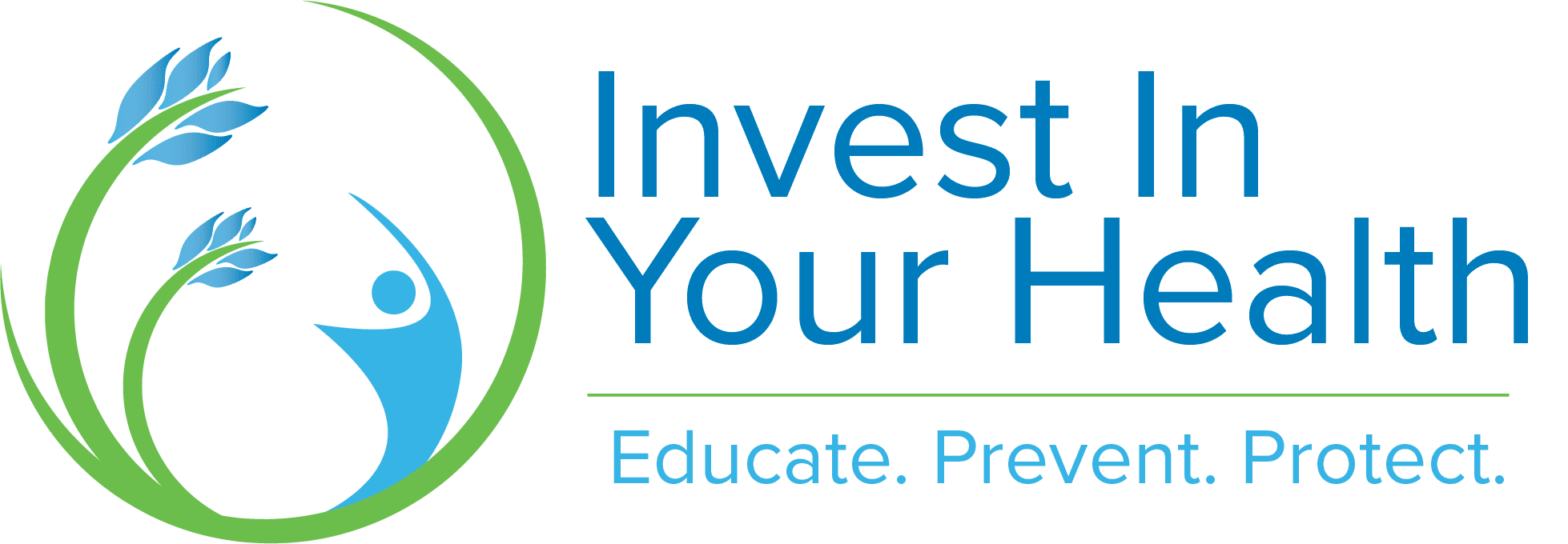 Invest in your health - educate, prevent, protect logo.